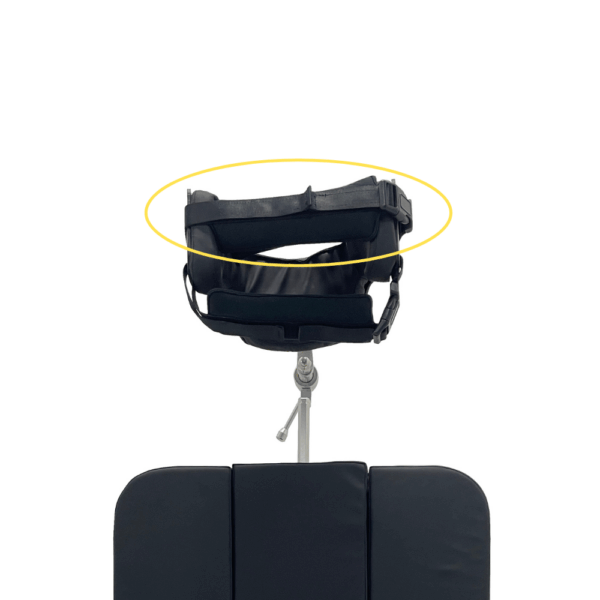 Surgical table head restraint strap