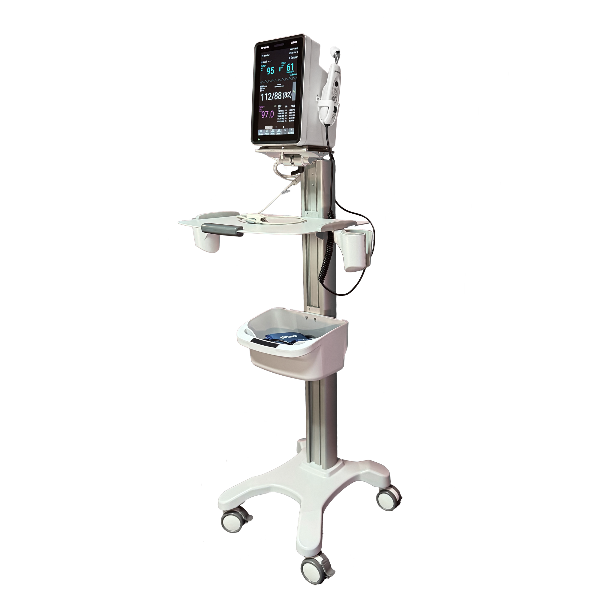 Infinium CLEO2 Capnograph on rolling stand