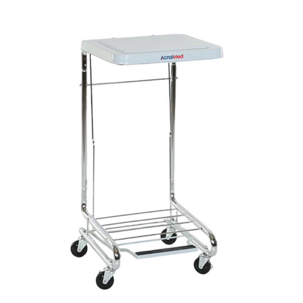 Medical Square Chrome Linen Hamper