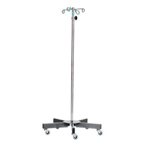 Medical Stainless Steel 5-Leg IV Pole