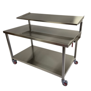 Medical Stainless Steel Tiered Folding Table