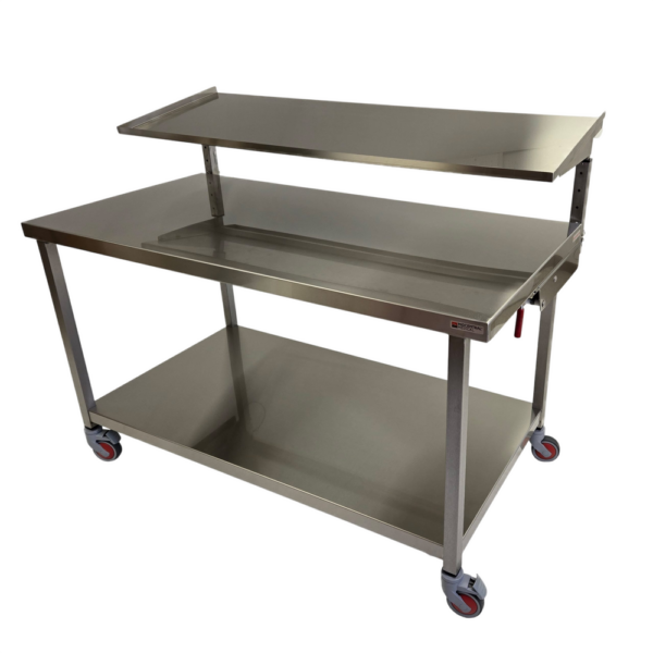 Medical Stainless Steel Tiered Folding Table